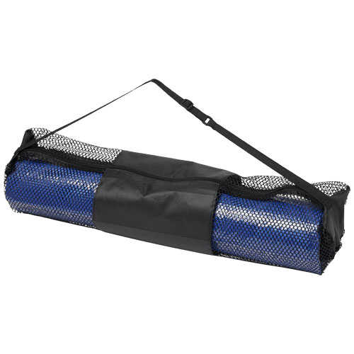Tapis de yoga publicitaire - Babaji Bleu royal et Gris
